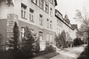 Baum&Zeit Baumkronenpfad Beelitz-Heilstätten historische Aufnahme Alpenhaus
